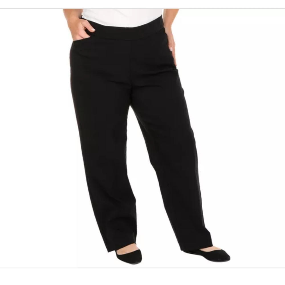 Coral Bay Favorite Fit Slimming Pants BLACK NWT